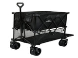 Lambu Folding Wagon Cart Double Shelves UM1259-BK