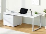Artiss Computer Desk Drawer White 140CM DESK-140M-WH-AB