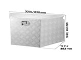 Trailer Tongue Box, 838 x 483 x 457 mm Aluminum Trailer Tongue Tool Box, Heavy Duty Storage V952-TCGJX33X19X1G70EW001V0