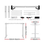 Artiss Standing Desk Motorised Electric Dual Motor 140CM Walnut HASD-B-M10-WHDF-WADB-140