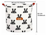 Laundry Basket Cute Rabbit Cotton 40x40x50cm Dirty Clothes Hamper Storage Basket Waterproof Lining V1294-YM0512-3117220249911