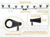 Flexible Lighting Fixture, Foldable Ceiling Spot Light with Adjustable 8 Light Heads, GU10 V1171-CX-SL8USGU10B