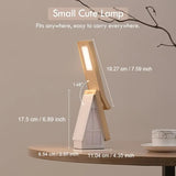 Scandinavian Wood Small House Foldable LED Desk Lamp, Wood ABS Night Light/Eye-Caring Lamp, 3 Color V1232-XFZYD-001