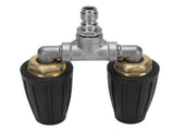 Double Heads Rotating Nozzle 4000psi High Pressure Washer Turbine Nozzle with 1/4 Inch Quick Connect V1294-YM0901-3111250011212