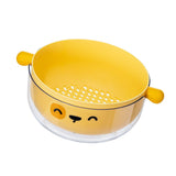 Double Layer Colander Bowl Set Large Capacity TPR Handle Fruit Vegetable Washing Bowl Strainer V1294-YM0901-3118230432511