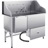 155 cm Dog Grooming Bath Tub Stainless Steel w Ramp Water Filter Left V952-BXGCWYG61CPDA9RVTV0