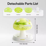Interactive Mushroom Cat Puzzle Toy for Slow Feeding and Mental Stimulation Treat Dispensing, V1341-ZY-E2A2N2EH-GREEN