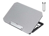 Laptop Cooling Pad Adjustable Height Cooling Stand with Adjustable Height 2 USB Ports Dual Turbine V1263-JX-6310