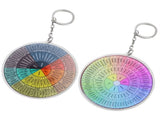WHAMVOX 2-Pack Metal Hanging Emotion Wheel Keychain Set, Decorative Key for Bags and Keys V1189-WXFWAL-20260326-02310