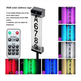 Outdoor Solar House Number Plate Plug-In Door Light Wall Lamp Digital Waterproof Villa Address Sign V1192-AZ-W-22534