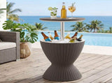 Gardeon Outdoor Bar Table Portable Ice Bucket Cooler 30L Adjustable Top Brown ODF-COOLER-R-BR