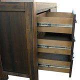 Dresser with 6 Storage Drawers in Solid Acacia & Veneer With Mirror in Chocolate Colour V43-DRS-NOW-CH