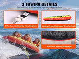 Towable Tube for Boating, 1-3 Riders Inflatable Boat Tubes and Towables, 510 lbs, 63" Round Water V952-CQTLPDYX3R000A9FSV0