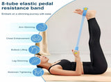 Workout Set Breathing Trainer,6 Tube Resistance Bands& 8-Tube Elastic Pedal Puller Resistance Band V1337-74-XXOQ-KXFB