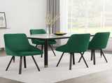 Artiss Dining Chairs Set of 4 Velvet Swivel Base Green DINING-B-C03-VEL-GNX4