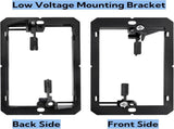 25 Pack Low Voltage Mounting Bracket, 1 Gang Flush Wall Plate, Drywall Cables Pass Through V1259-DP01-A-994