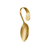 Stainless Steel Curved Handle Serving Spoon for Buffet Seafood Sushi Distribution Gold Metal V1192-AZ-W-24121