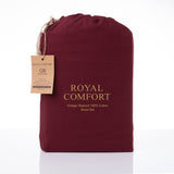 Royal Comfort Vintage Washed 100 % Cotton Sheet Set Single - Mulled Wine ABM-10002571