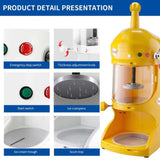 SOGA 300W Commercial Ice Shaver Crusher Machine Automatic Snow Cone Maker ICESHAVERBY128