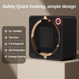 Portable Mini Space Heater, 500W PTC Ceramic Fast Heating Desktop Heater with Overheat & Tip-Over V1188-MS-601-001