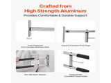 Toilet Safety Rail, 76.5 cm U-Shaped Handicap Bar, Foldable Senior Safety Pole, Flip Up Toilet V952-CSFSWZTKFZ305ODGSV0