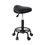 Artiss Salon Stool Saddle Swivel Chair SALON-B-ERG-NEW-BK
