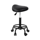 Artiss Salon Stool Saddle Swivel Chair SALON-B-ERG-NEW-BK