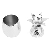Cocktail Shaker Pineapple Shape Stainless Steel Polished Smooth Surface 500ml for Home Bar Silver V1294-YM0703-3118230139913