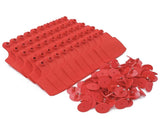 100x Cattle Ear Tags Set - 7.5x10cm XL Red Blank Pig Cow Sheep Livestock Label V238-SUPDZ-39973742510160