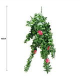 Hanging Pink Rose Stem UV Resistant 85cm V637-DP1005880