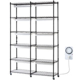 Plant Stand with Grow Light 6 Tiers 200W 59.1" Indoor Plant Grow Shelf V952-GNZWJ180CM12G2SEPV3