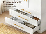 Artiss 2X Buffet Sideboard Cabinet Pantry Kitchen Storage Cupboard Drawers Doors FUR-U-SID200-WH-ABCX2