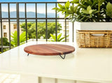 Indoor Plant Stand - Coffee Acacia Wood with Elevated Edge Protection V1369-AZ3-W-14618