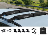 GIANTZ Kayak Roof Rack for Car, Universal Soft Roof Rack Pads for Surfboard SUP Canoe, Roof Bars for CAR-RFBAR-FOAM-25