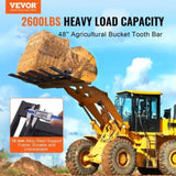 Clamp on Debris Forks to 1200 mm Bucket, 1200 kg Capacity Heavy Duty Clamp on Pallet Forks V952-NYCDCC480000YRZ31V0
