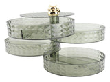 Desktop Jewelry Storage Box Dust Proof 4 Layer Rotating Jewelry Organizer for Home Dormitory V1294-YM0901-241021HL05-3