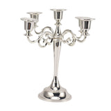 5 Arm Candlestick Holder Iron Retro Decorative Candle Holder Centerpiece for Home Church Silver V1294-YM0710-3115230100313