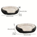 Pet owners are searching Winter thick rabbit fur pet bed, ultimate cold-proof warmth solution V1232-MW002