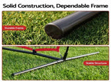 Everfit Baseball Pitching Net L Screen Softball Practice Portable Black SN-B-BS77-RD