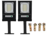 2Pcs 117LED Solar Light 50W Highlight Induction Street Lamp for Garden Courtyard White Light V1294-YM0901-3119210039811