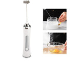 Electric Milk Frother, USB Rechargeable, 3 Speeds, Stainless Steel, Silent Portable Handheld Foam V1263-JX-2933
