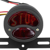 DC12V Vintage Tail Light Brake Stop Light with License Plate Bracket Universal for Yamaha V1189-LC-QP-00387