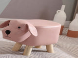 Children Wooden Low Stools Cute Cartoon Children Stool Small Dog Shape Stool for Home Kindergarten V1294-YM0716-3116220007315