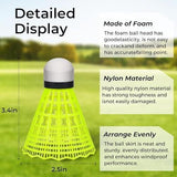 Durable Nylon Badminton Shuttlecocks Indoor Outdoor Training Recreational Yellow 12 Pack V1308-DSZKI-283