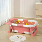 CARLA HOME Foldable Baby Bath Tub with Collapsible Toddler - Pink V178-36509
