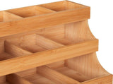 9-Compartment Bamboo Coffee and Tea Organizer for Cups, Pods and Sachets, 24 x 26.5 x 17.5 cm V1188-MS-731-054