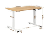 Artiss Standing Desk Electric Adjustable Ergonomic Office Table 100cm Oak HASD-ET156E-100-WHWD