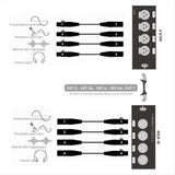 1Pair 4-Channel 3Pin XLR Audio RJ45 Ethernet Network Cable DMX512 Network Signal V1369-AZ3-W-11307