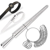 1Pack Ring Sizer Measuring Tool Kit Ring Sizing Kit with Ring Size 0-13 Metal Ring Mandrel Measurer V1370-AZ4-15575