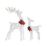 Jingle Jollys Christmas Lights 2pcs Reindeer Set Fairy Light 170 LED Decorations XMAS-MOT-2DEER-WARM